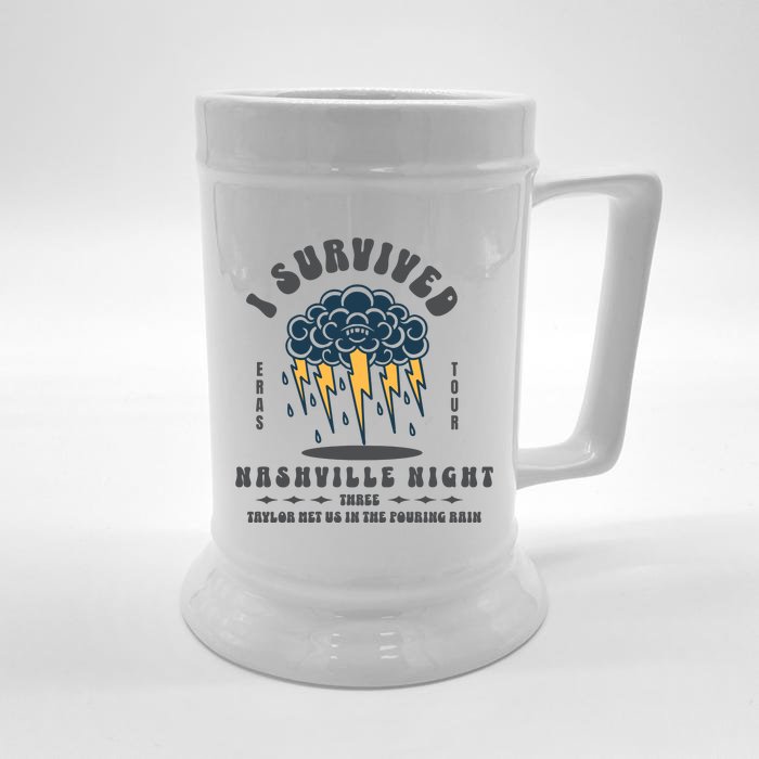 I Survived Nashville Night Three Eras Tour Nashville Night Front & Back Beer Stein