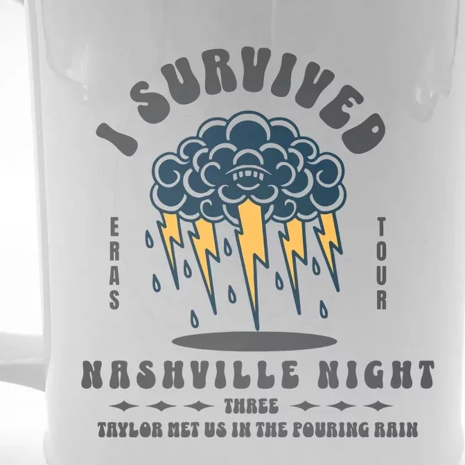 I Survived Nashville Night Three Eras Tour Nashville Night Front & Back Beer Stein