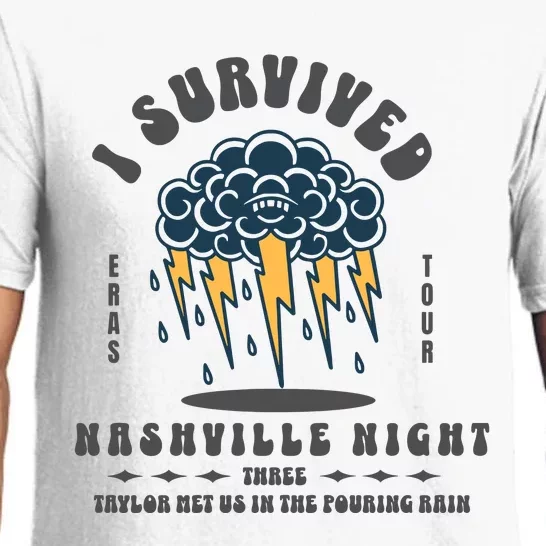 I Survived Nashville Night Three Eras Tour Nashville Night Pajama Set