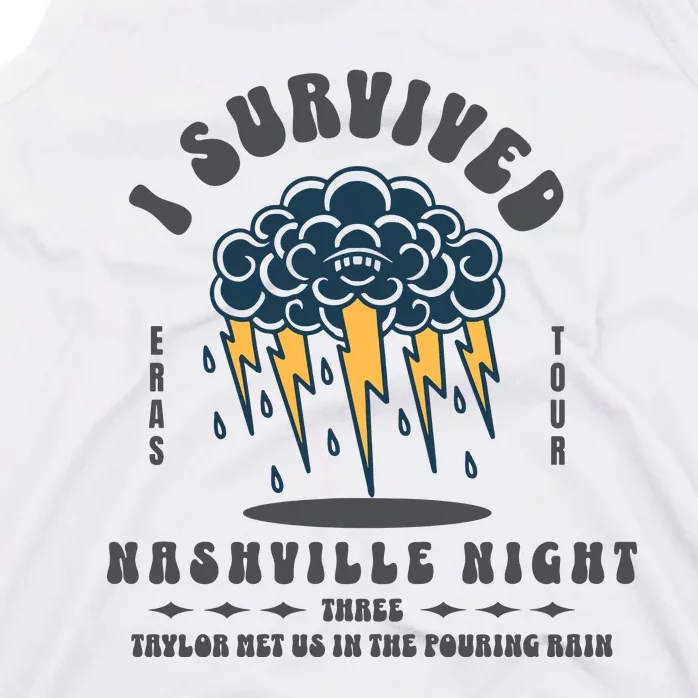 I Survived Nashville Night Three Eras Tour Nashville Night Tank Top