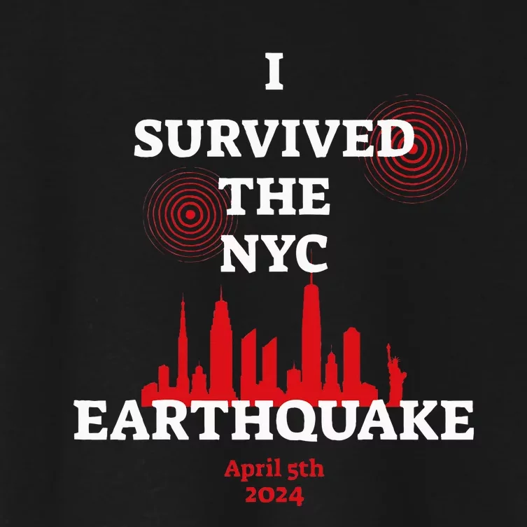 I Survived Nyc Earthquake 2024 Women's Crop Top Tee