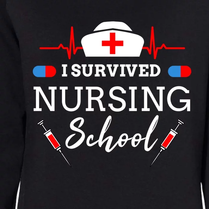 I Survived Nursing School Gift Womens California Wash Sweatshirt