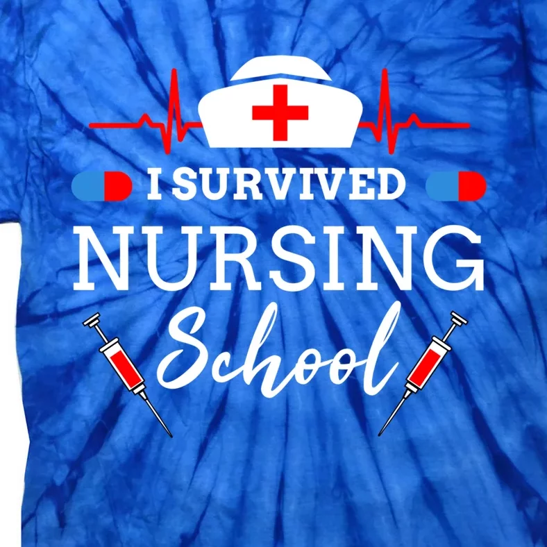 I Survived Nursing School Gift Tie-Dye T-Shirt