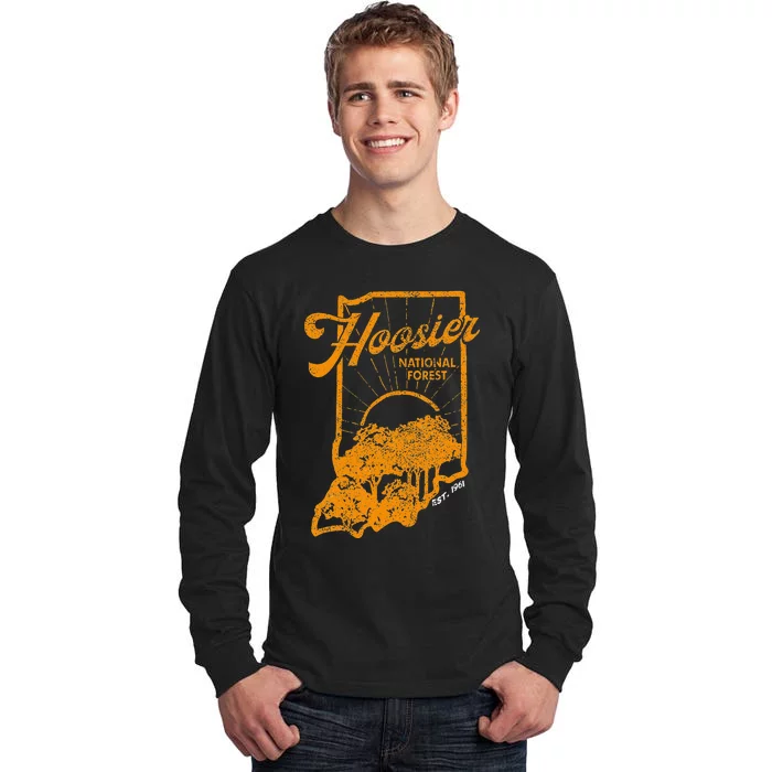 Indiana State National Forest Retro Vintage Tall Long Sleeve T-Shirt