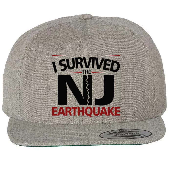 I Survived Nj Earthquake 2024 Wool Snapback Cap