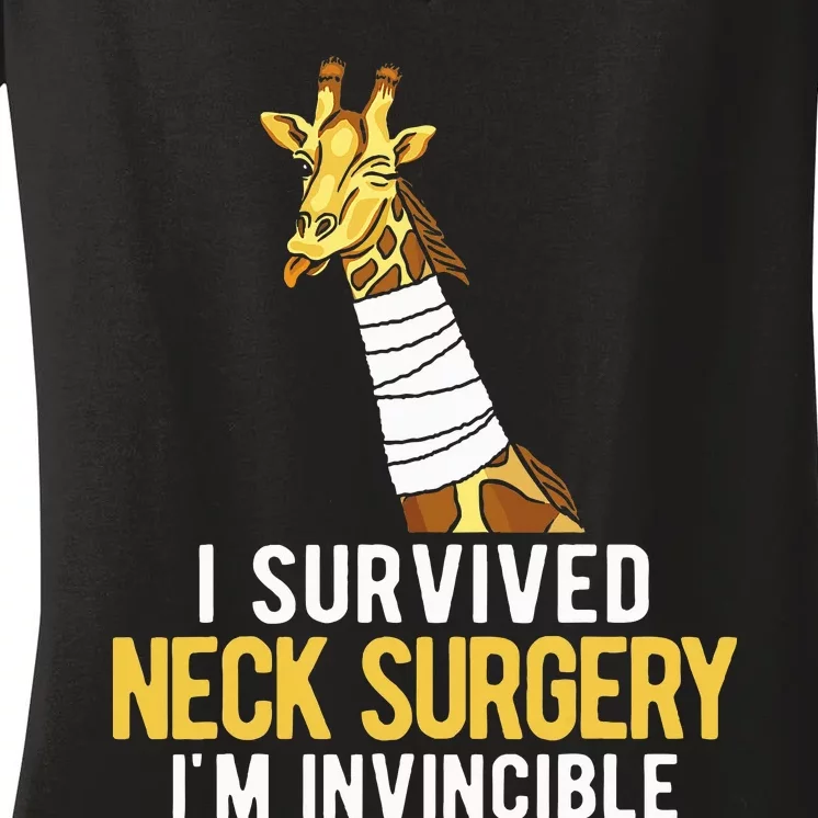 I Survived Neck Surgery Women's V-Neck T-Shirt