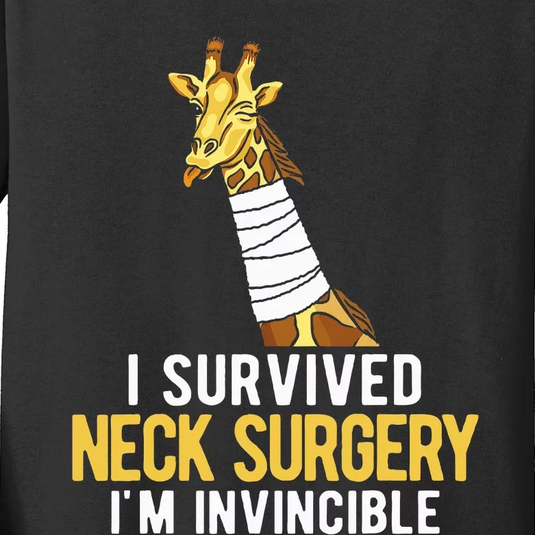 I Survived Neck Surgery Kids Long Sleeve Shirt