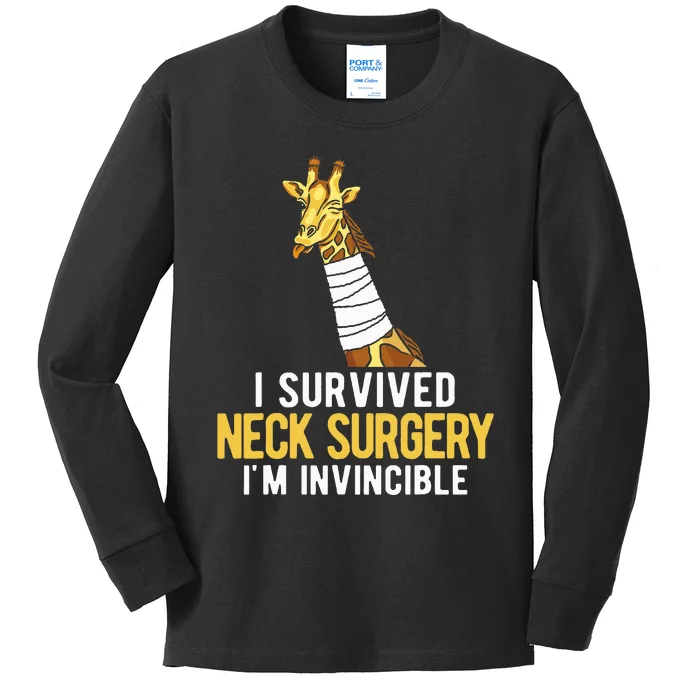 I Survived Neck Surgery Kids Long Sleeve Shirt