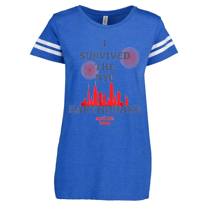 I Survived Nyc Earthquake 2024 Enza Ladies Jersey Football T-Shirt