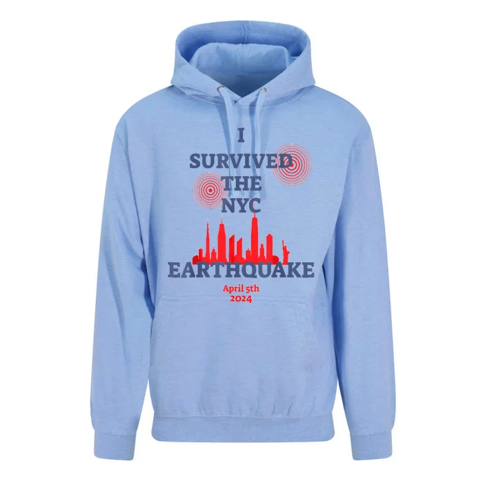 I Survived Nyc Earthquake 2024 Unisex Surf Hoodie