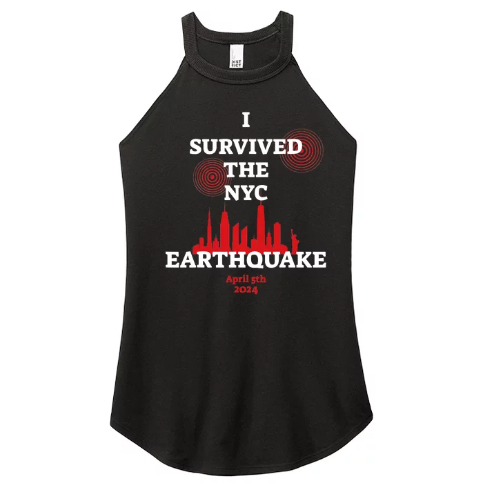 I Survived Nyc Earthquake 2024 Women’s Perfect Tri Rocker Tank