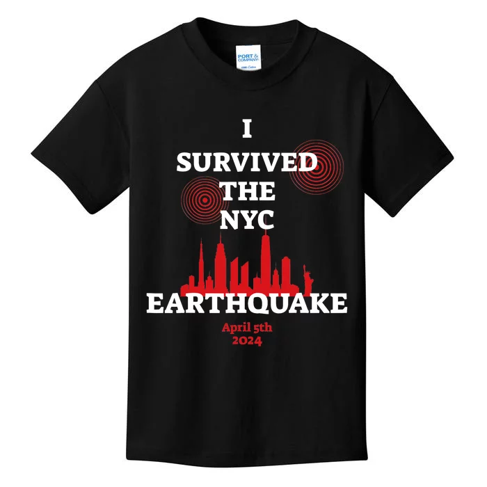 I Survived Nyc Earthquake 2024 Kids T-Shirt