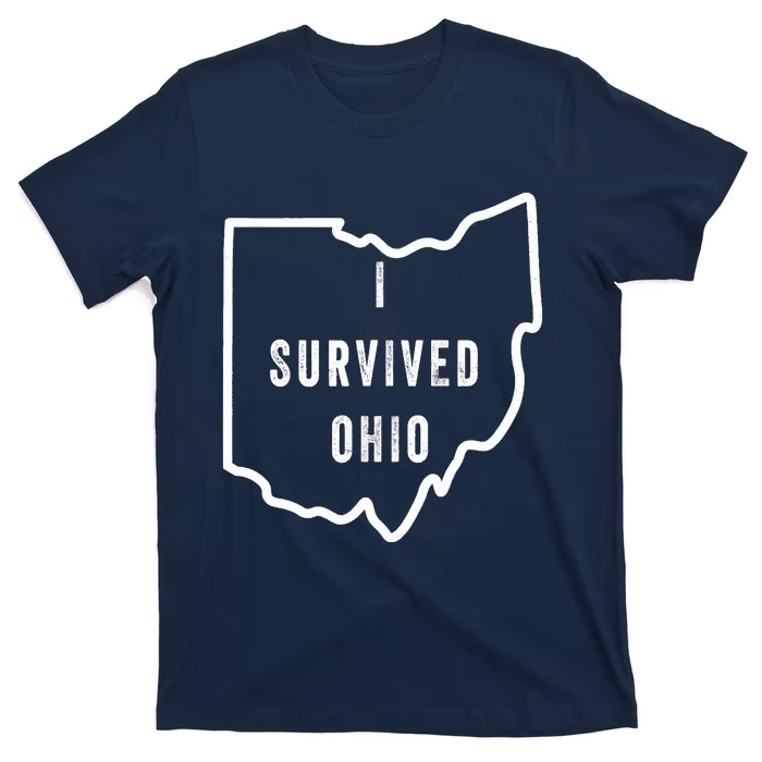 I Survived Ohio Meme Retro Shirt Funny I Survived Ohio T-Shirt ...