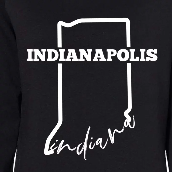 Indianapolis State Of Indiana / Minimalistic Indianapolis Gift Womens California Wash Sweatshirt