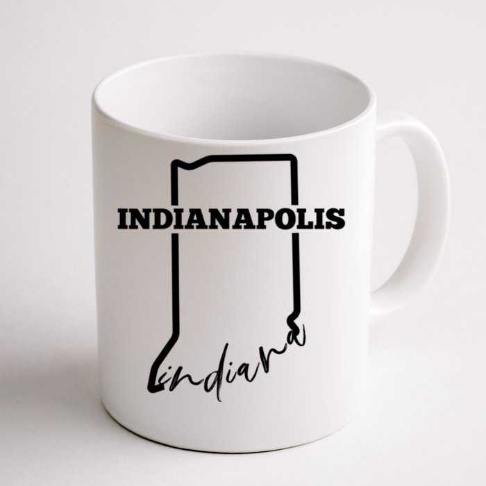 Indianapolis State Of Indiana / Minimalistic Indianapolis Gift Front & Back Coffee Mug