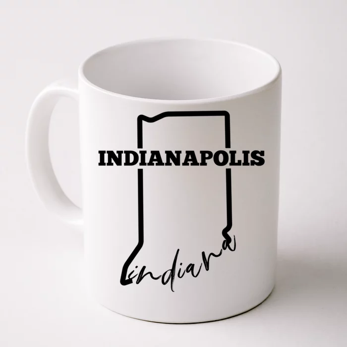 Indianapolis State Of Indiana / Minimalistic Indianapolis Gift Front & Back Coffee Mug