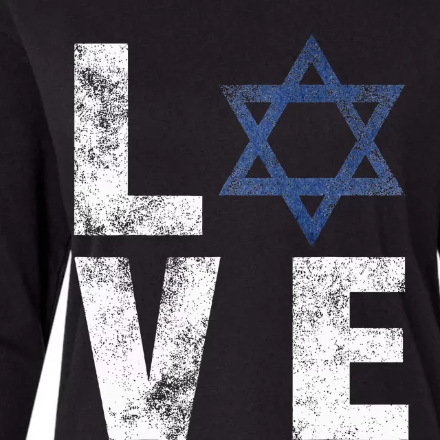 Israel Star of David Retro Jewish Gifts Womens Cotton Relaxed Long Sleeve T-Shirt