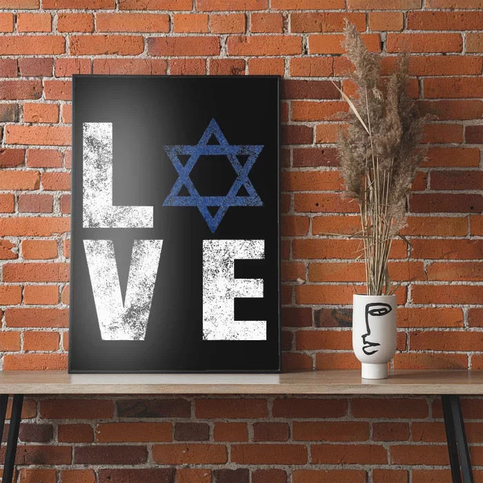 Israel Star of David Retro Jewish Gifts Poster