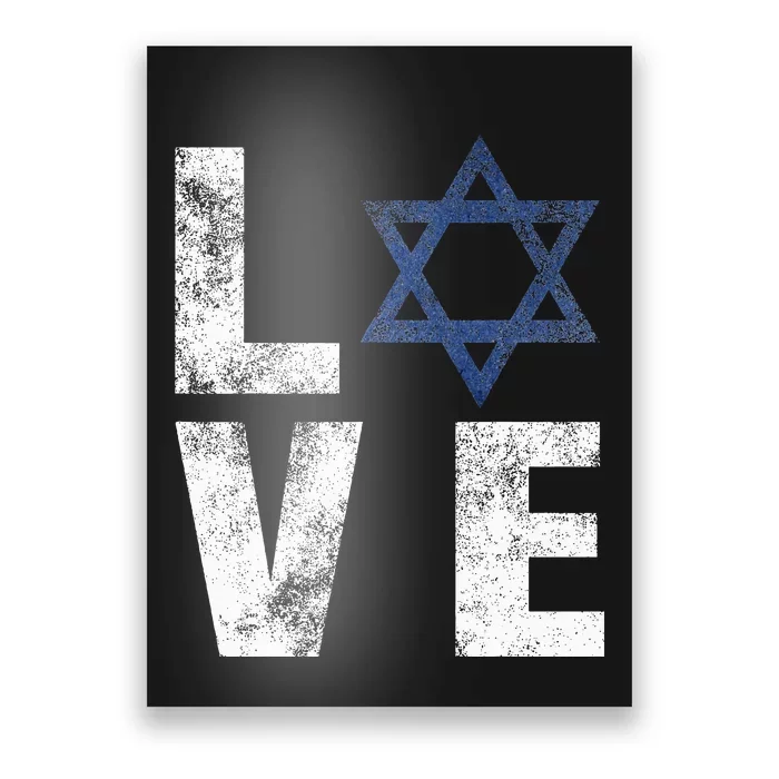 Israel Star of David Retro Jewish Gifts Poster