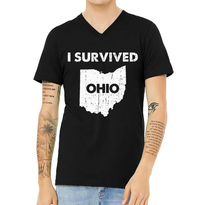 I Survived Ohio V-Neck T-Shirt