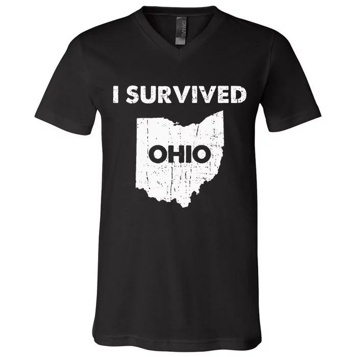 I Survived Ohio V-Neck T-Shirt