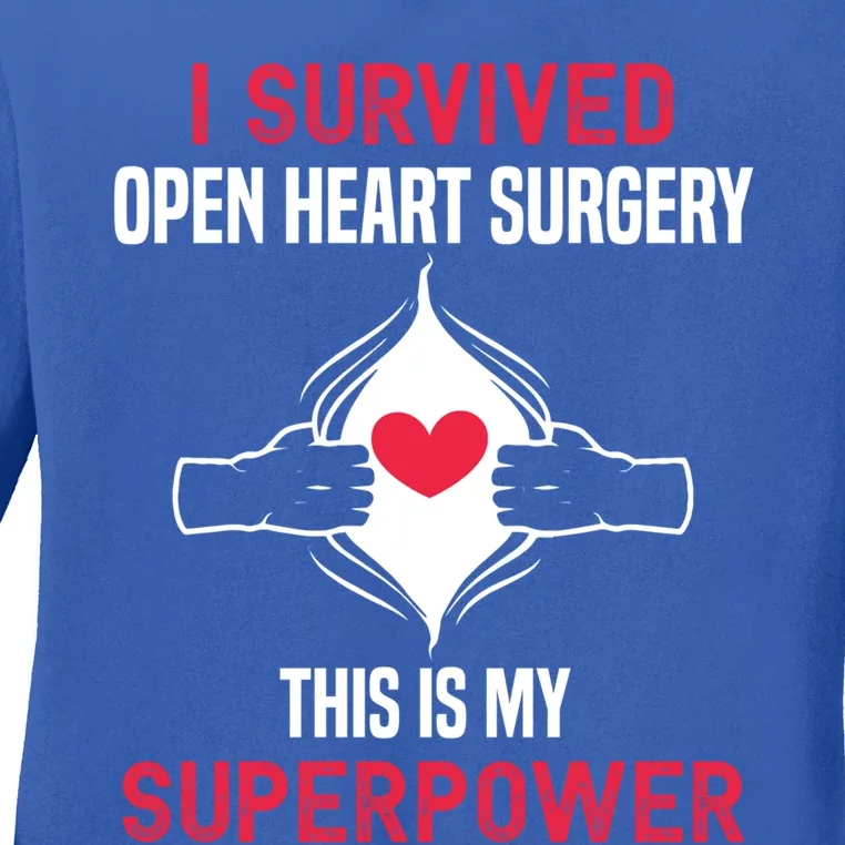 I Survived Open Heart Surgery Gift Open Heart Surgery Gift Cute Gift Ladies Long Sleeve Shirt