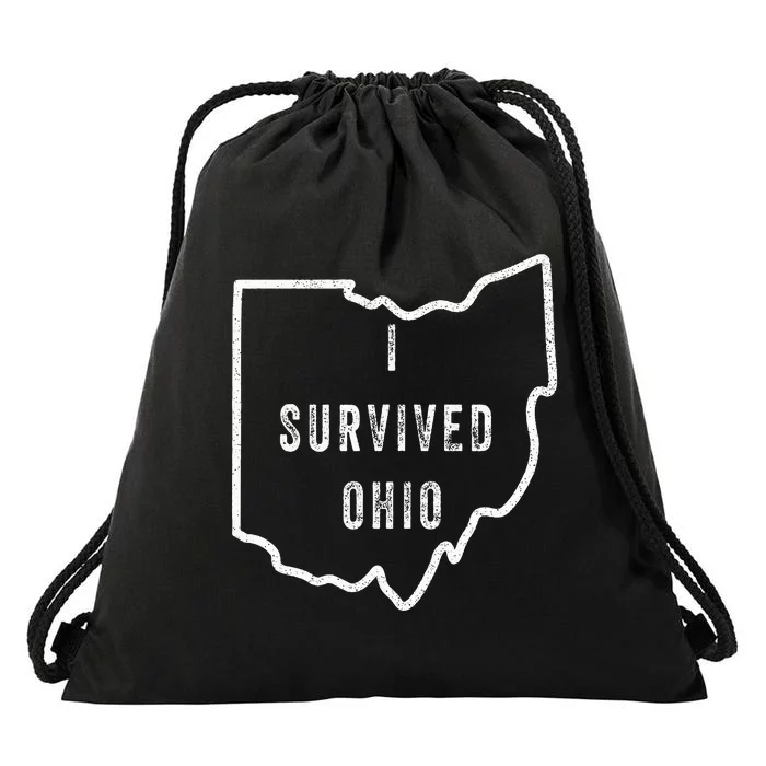 I Survived Ohio Meme Drawstring Bag