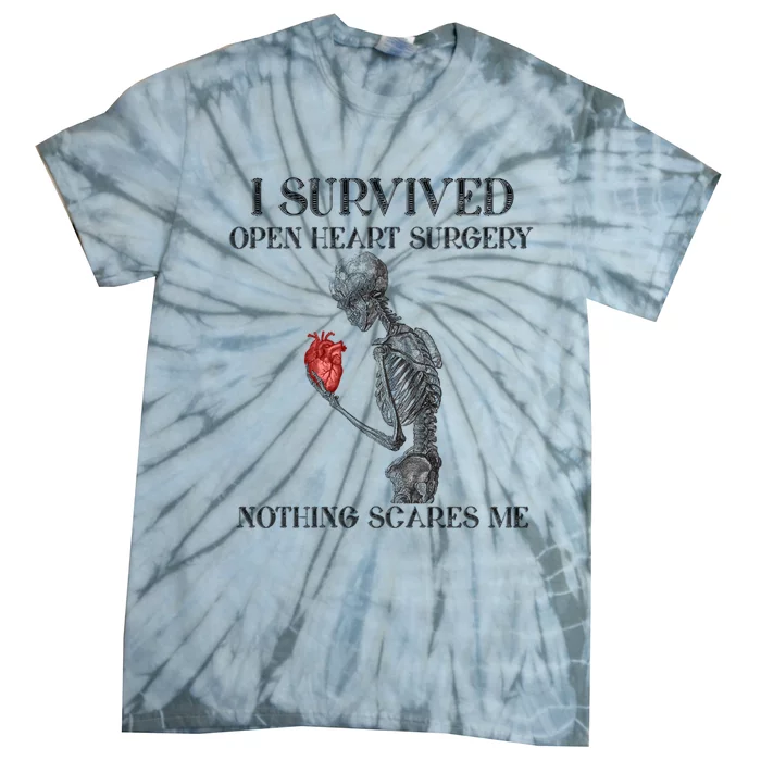 I Survived Open Heart Surgery Survivor Gift Tie-Dye T-Shirt