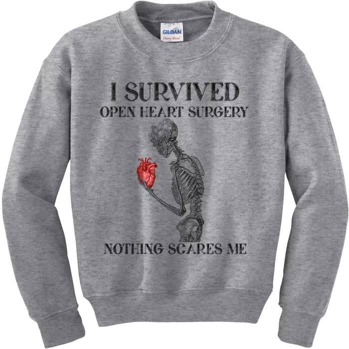 I Survived Open Heart Surgery Survivor Gift Kids Sweatshirt