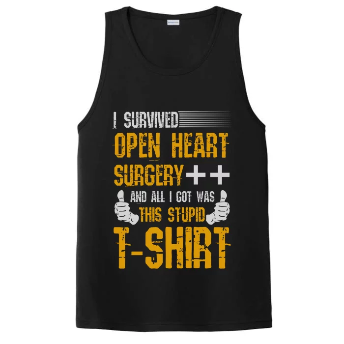 I Survived Open Heart Surgery Gift Performance Tank