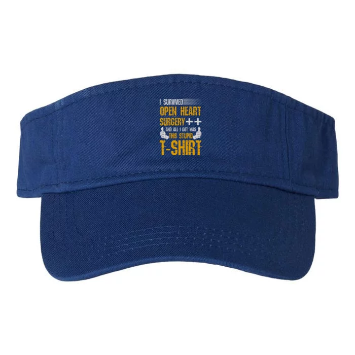 I Survived Open Heart Surgery Gift Valucap Bio-Washed Visor