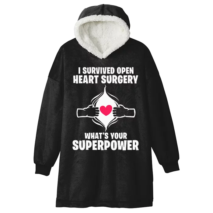 I Survived Open Heart Surgery Bypass Operation Recovery Hooded Wearable Blanket