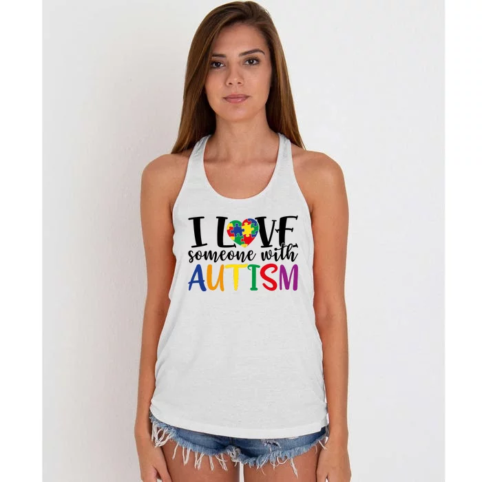 ILove Some One With Autism Women's Knotted Racerback Tank