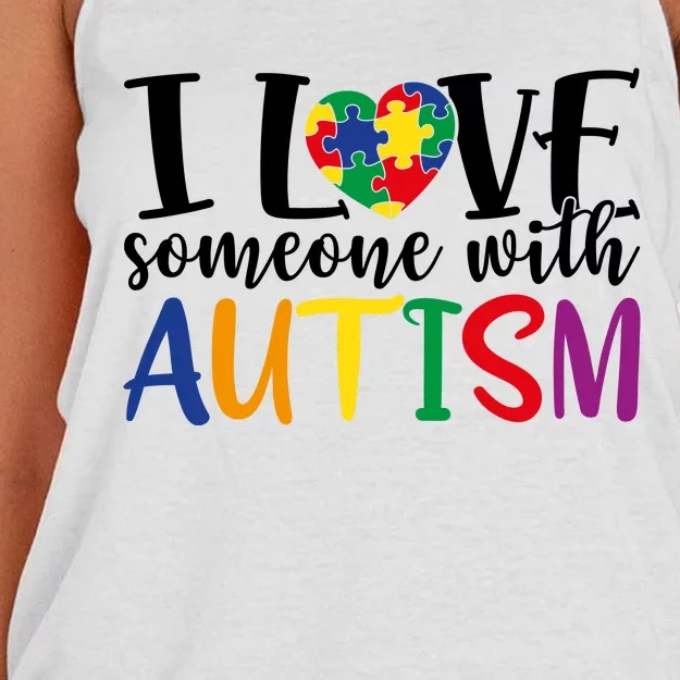 ILove Some One With Autism Women's Knotted Racerback Tank