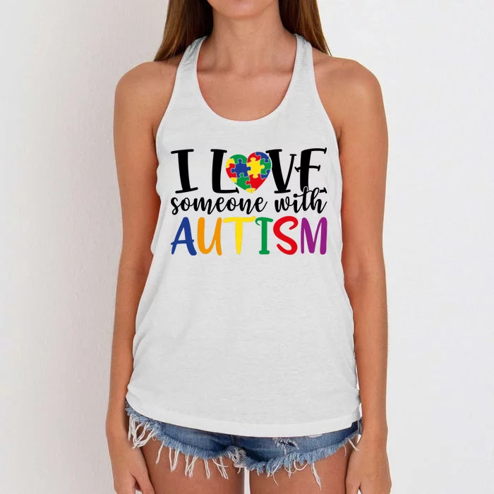 ILove Some One With Autism Women's Knotted Racerback Tank