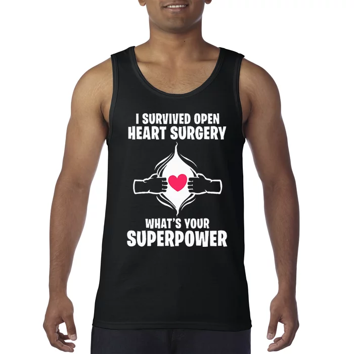 I Survived Open Heart Surgery Bypass Operation Recovery Tank Top