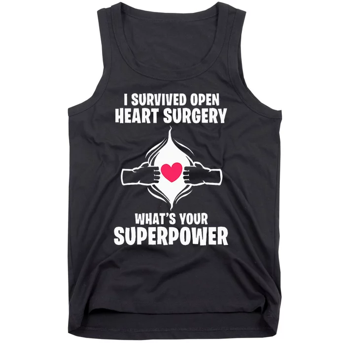 I Survived Open Heart Surgery Bypass Operation Recovery Tank Top