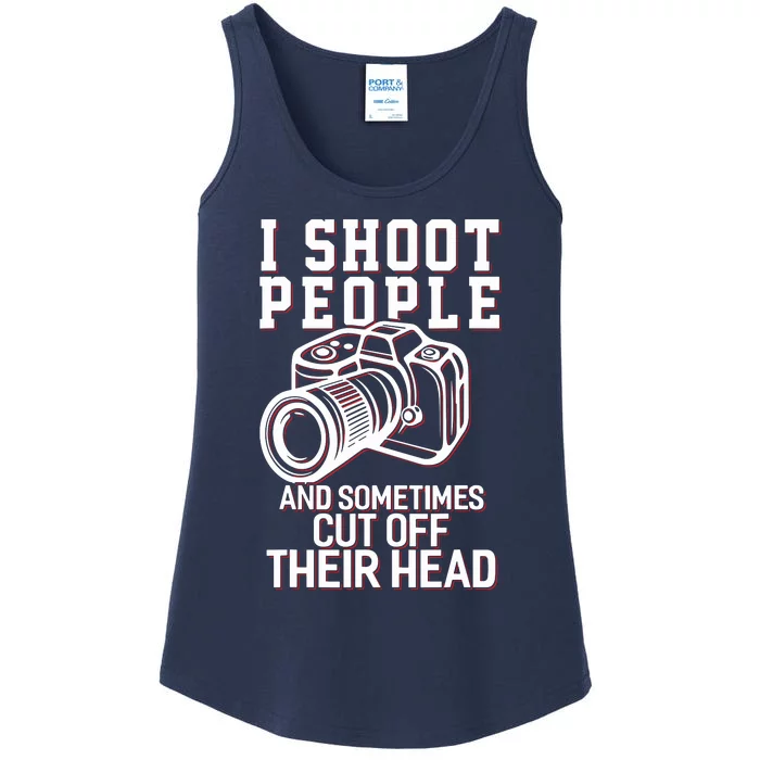 I Shoot People Funny Photography Gift Ladies Essential Tank