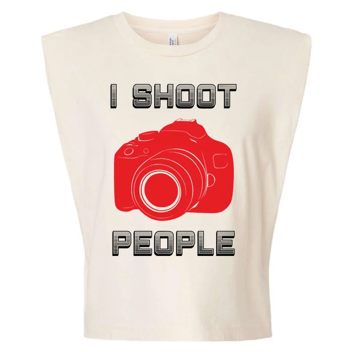 I Shoot People Garment-Dyed Women's Muscle Tee