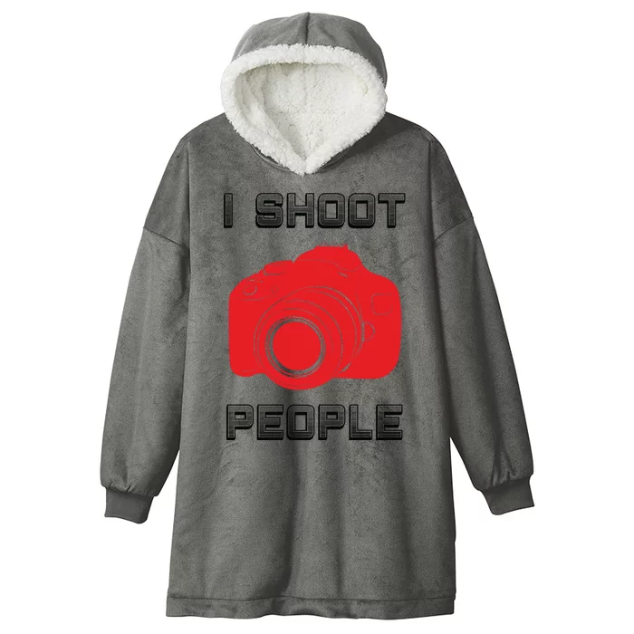 I Shoot People Hooded Wearable Blanket