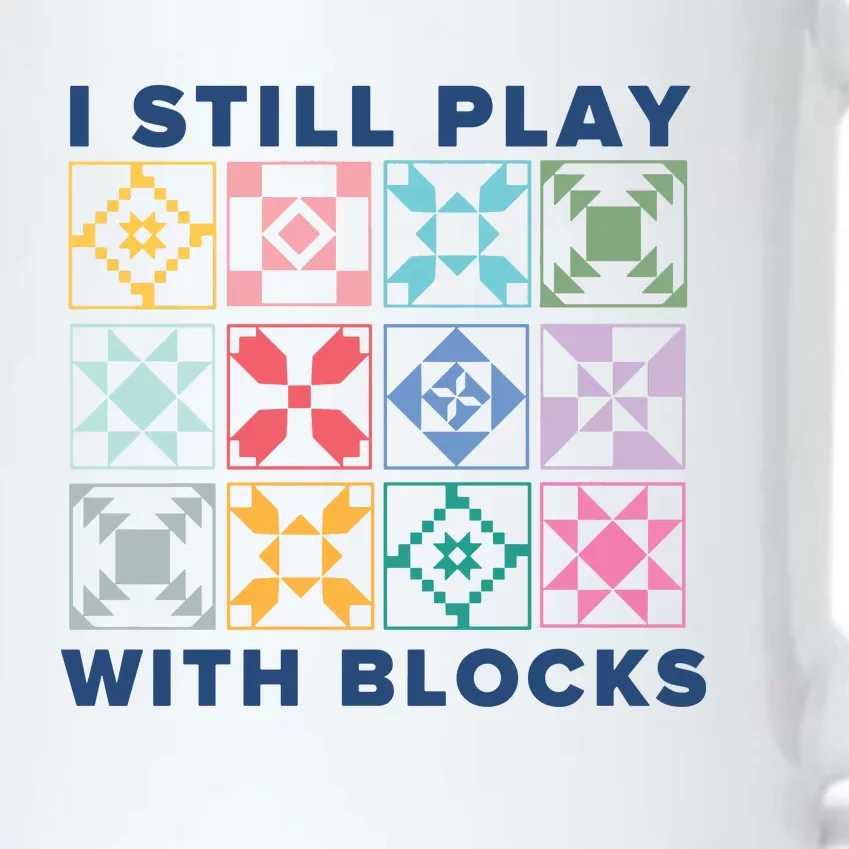 I Still Play With Blocks Black Color Changing Mug