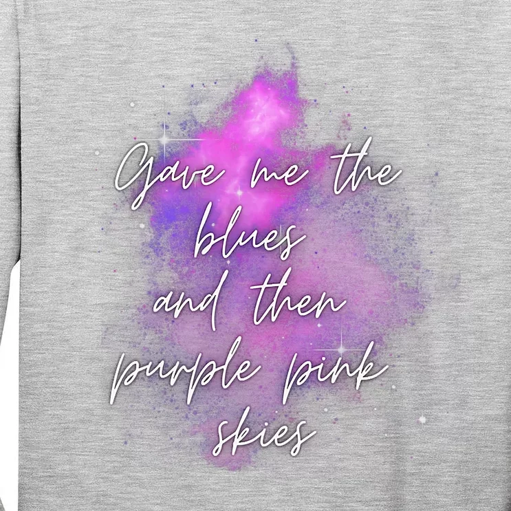 Invisible String Purple Pink Skies Eras Tall Long Sleeve T-Shirt