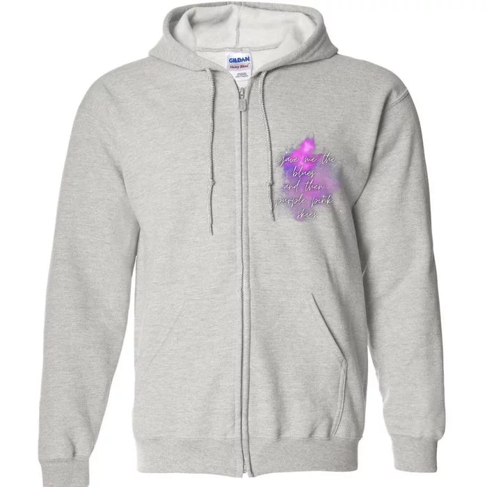 Invisible String Purple Pink Skies Eras Full Zip Hoodie