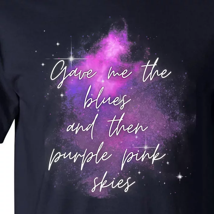 Invisible String Purple Pink Skies Eras Tall T-Shirt