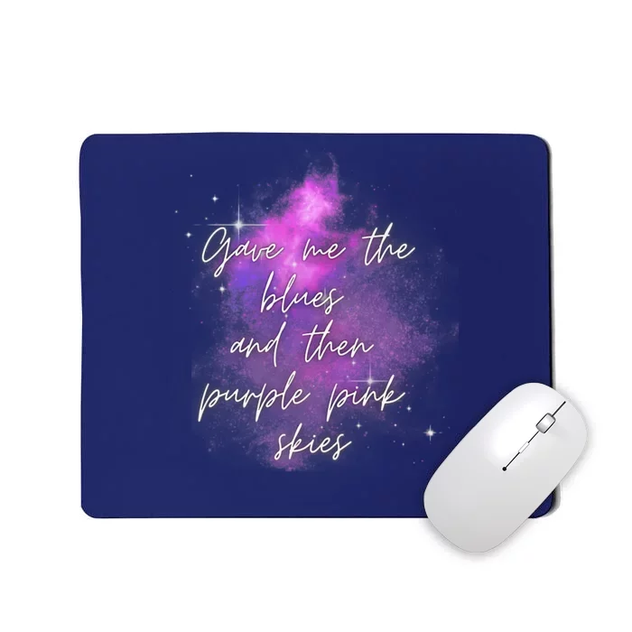 Invisible String Purple Pink Skies Eras Mousepad