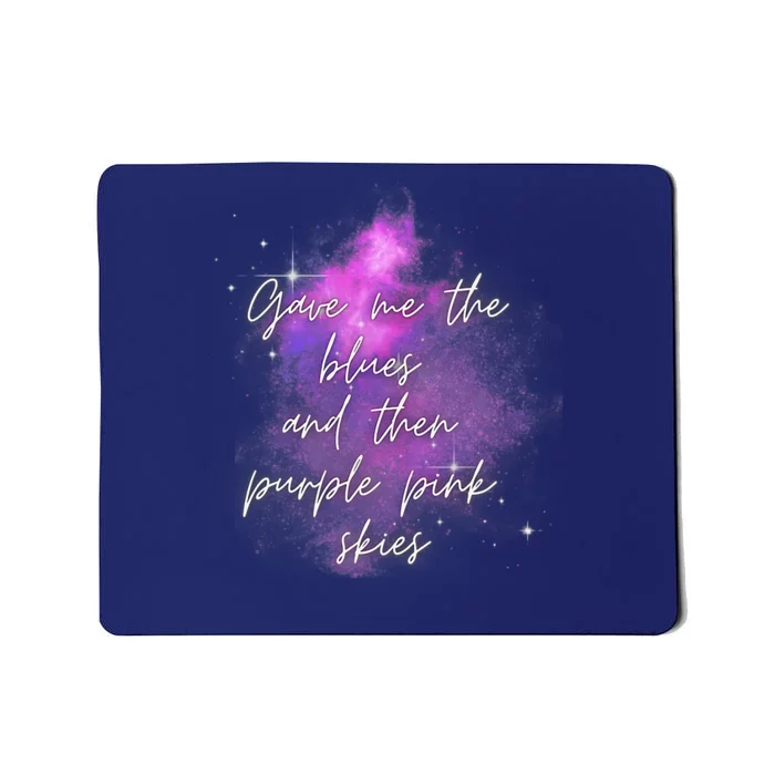 Invisible String Purple Pink Skies Eras Mousepad