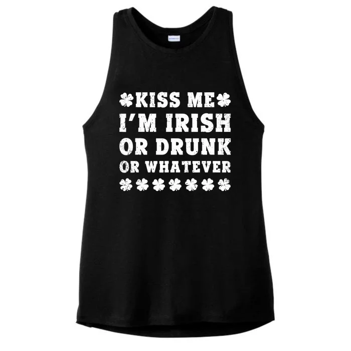 Irish St. Patrick's Da I'm Irish Drunk or Whatever Ladies Tri-Blend Wicking Tank