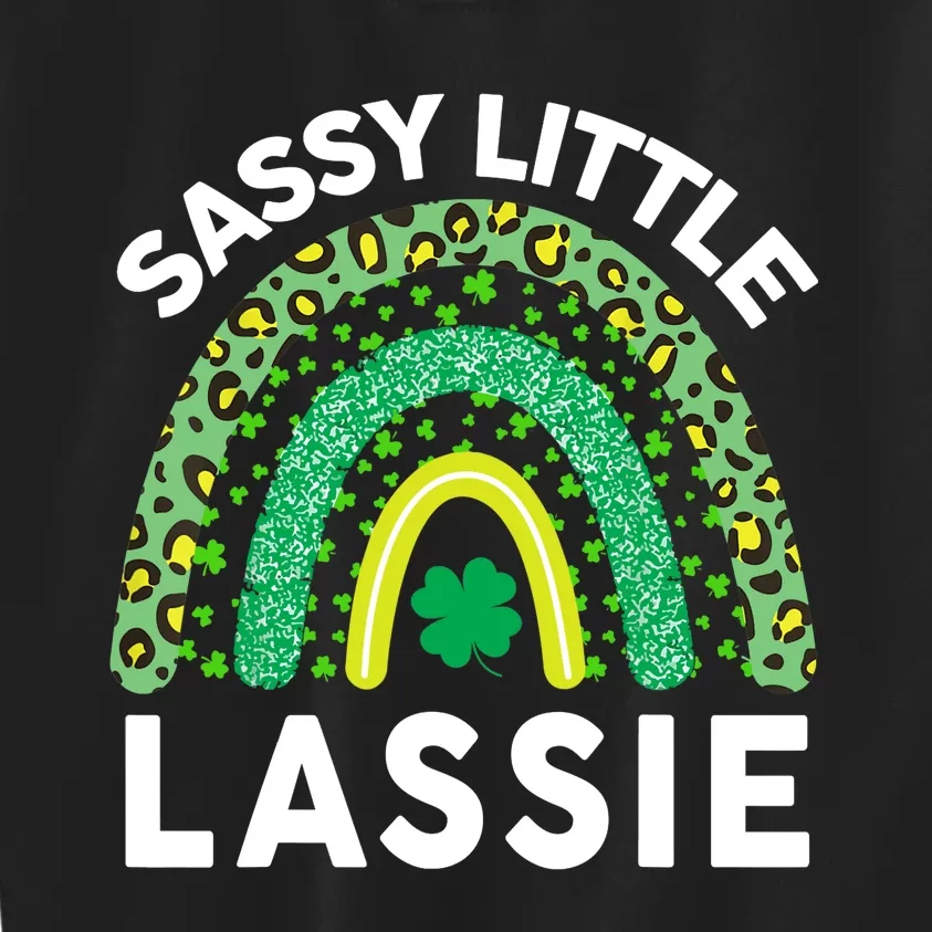 Irish St Patrick Day Sassy Little Lassie Teen Girl Wo Kids Sweatshirt