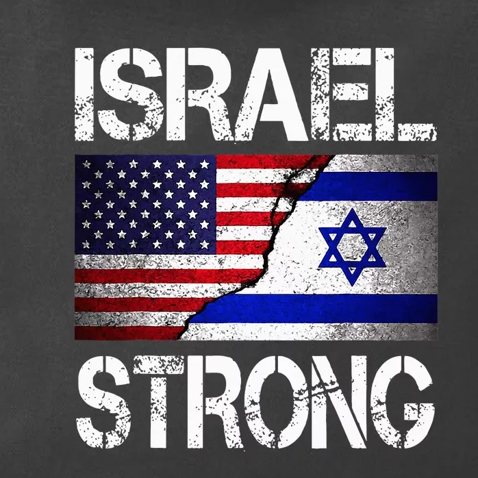 Israel Strong Pray For Israel US Israel Flag Zip Tote Bag