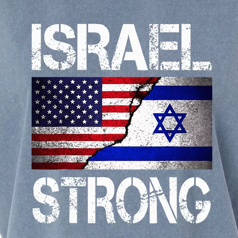 Israel Strong Pray For Israel US Israel Flag Garment-Dyed Women's Muscle Tee